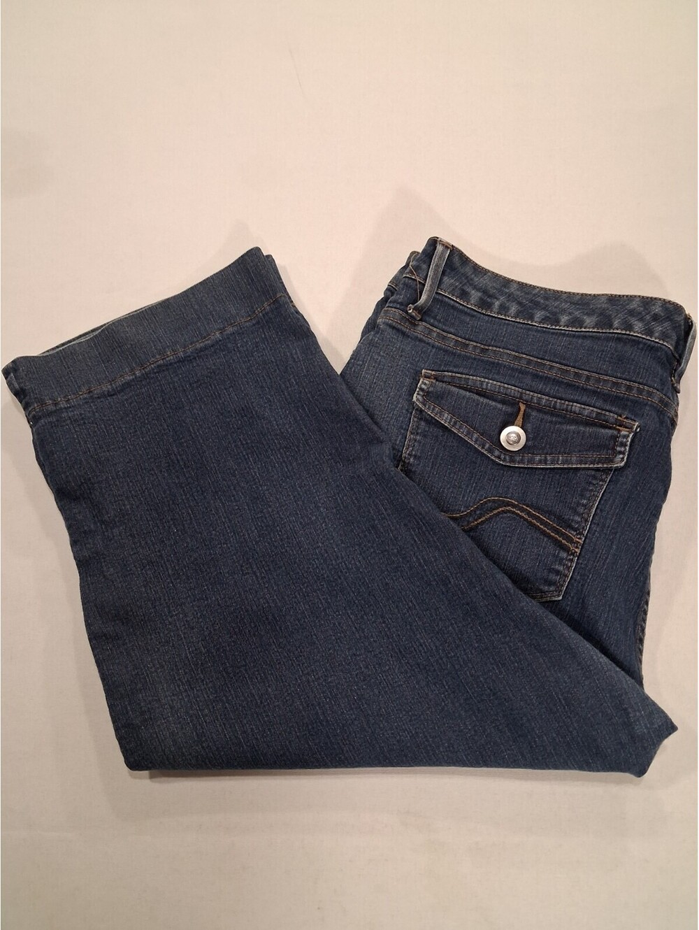 Lee Slender Secret 3331755 Women’s Blue Denim Bermuda Shorts Size 16M (34×19)